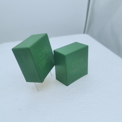 धातुई पॉलिएस्टर फिल्म बॉक्स कैपेसिटर CL21 10uF / 250VDC