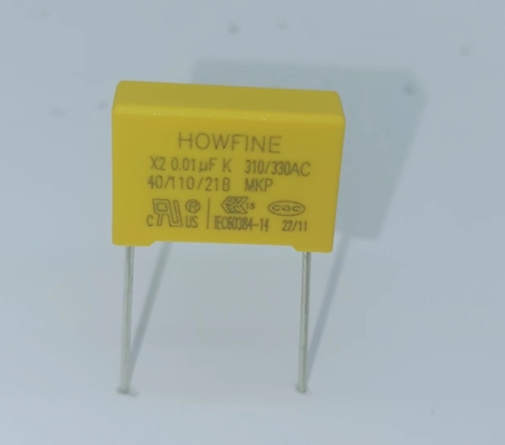 एलईडी के लिए पॉलीप्रोपाइलीन फिल्म एंटी-जैमिंग कैपेसिटर 103K/310V P15mm